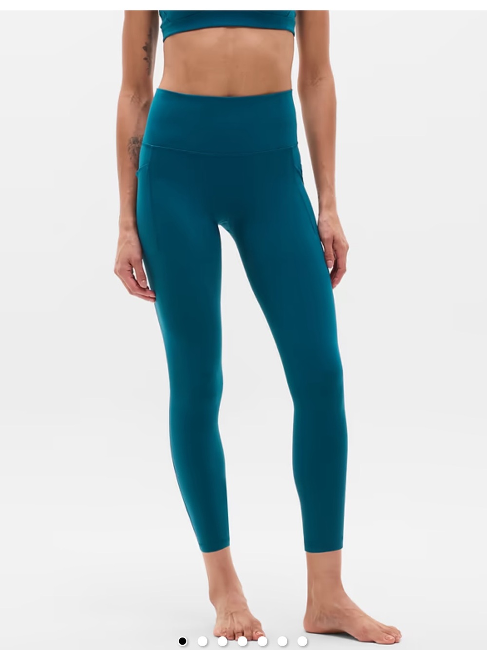 Athleta stash pocket salutation tight Teal High-Waist Active Leggings pockets